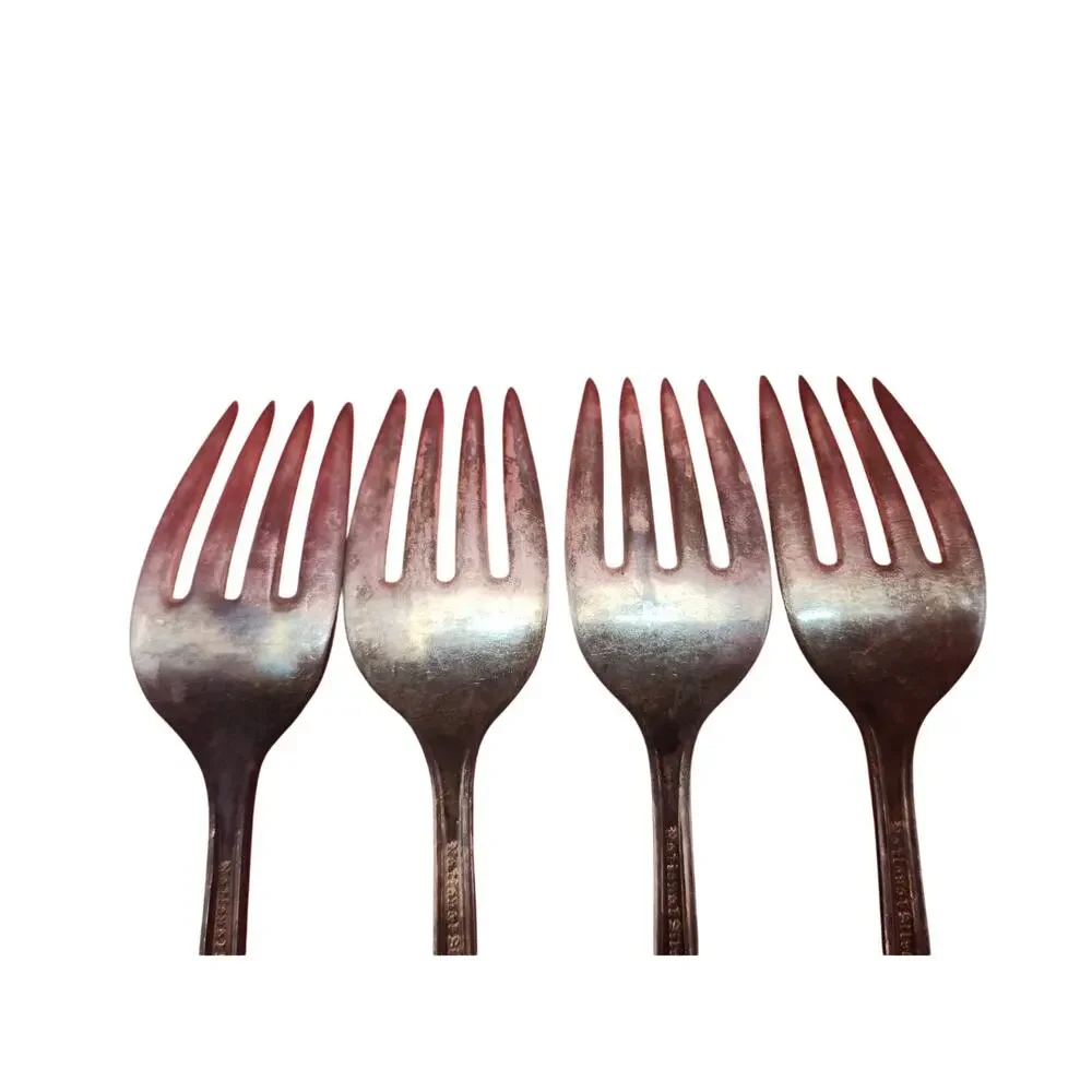 National Silver Co Calvalcade Salad Forks Set of 4 Silverplate 6